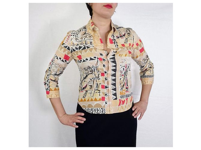 Camisa Prada ss 2004 estampado Venezia Multicolor - vista 7