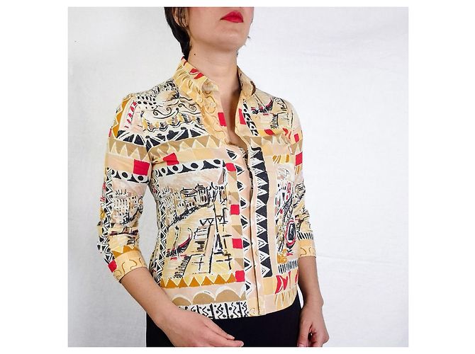 Camisa Prada ss 2004 estampado Venezia Multicolor - vista 8