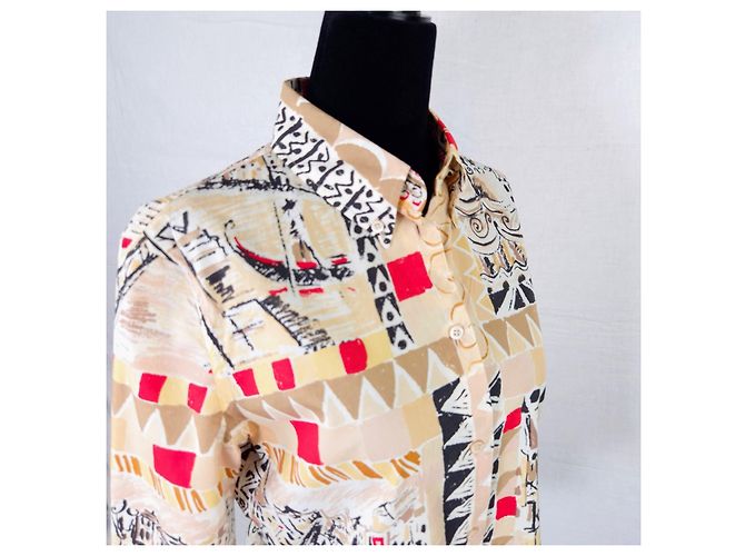Camisa Prada ss 2004 estampado Venezia Multicolor - vista 9