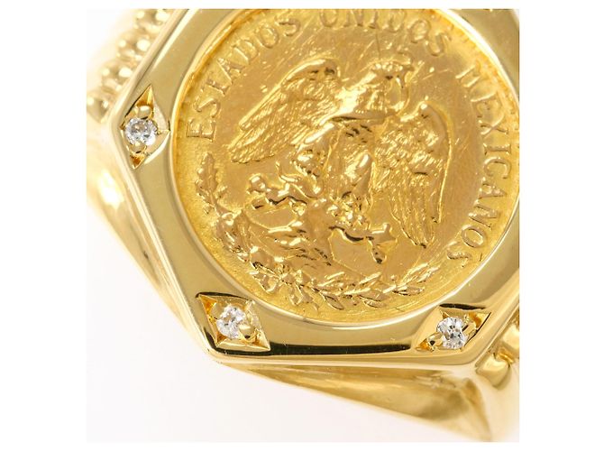 Autre Marque 18K Gelbgold-Ring mit Diamant Golden - Ansicht 2