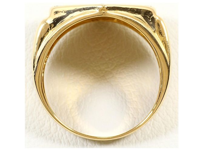 Autre Marque 18K Gelbgold-Ring mit Diamant Golden - Ansicht 3