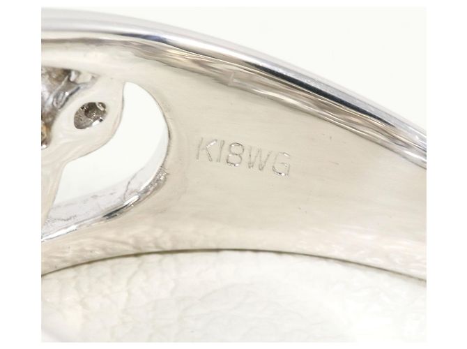 Autre Marque 18K Weißgold-Ring mit gelbem Diamanten Golden - Ansicht 6