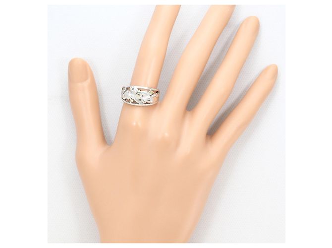 Autre Marque 18K Weißgold-Ring mit gelbem Diamanten Golden - Ansicht 8