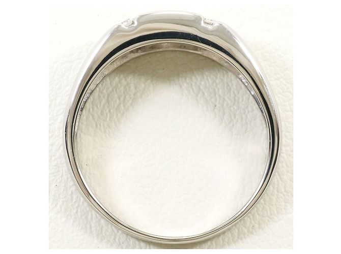 Autre Marque Anello a fascia in platino e diamanti - vista 3