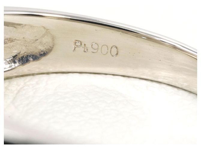 Autre Marque Anello a fascia in platino e diamanti - vista 5