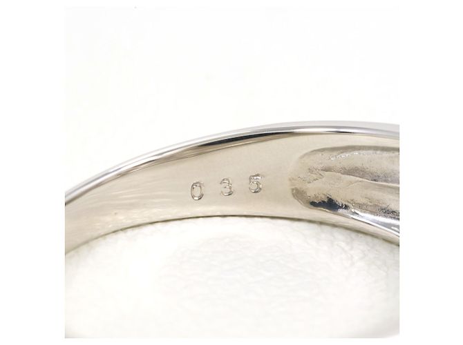 Autre Marque Anello a fascia in platino e diamanti - vista 6