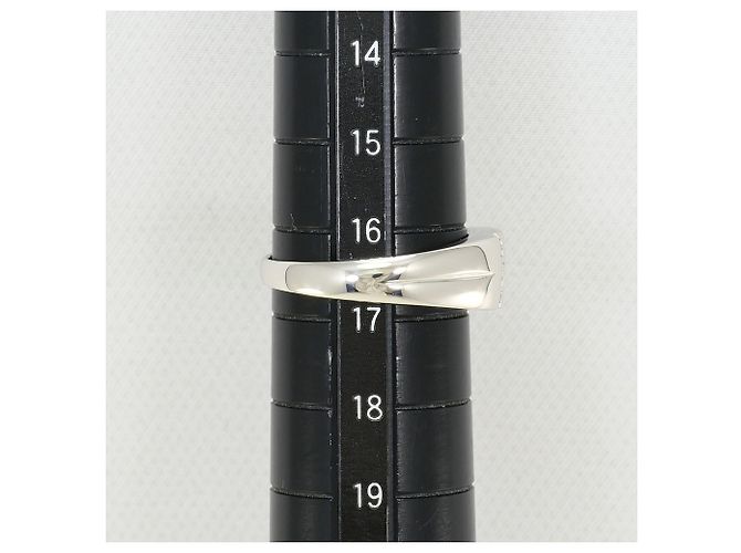 Autre Marque Anello a fascia in platino e diamanti - vista 8