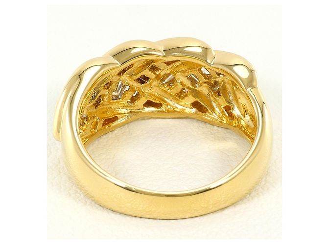 Autre Marque 18K Gelbgold-Ring mit braunem Diamanten Golden - Ansicht 4