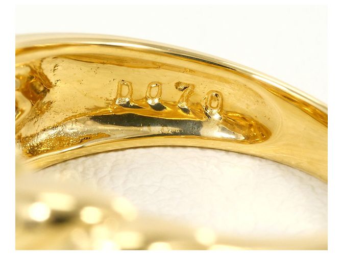 Autre Marque 18K Gelbgold-Ring mit braunem Diamanten Golden - Ansicht 6