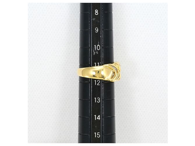 Autre Marque 18K Gelbgold-Ring mit braunem Diamanten Golden - Ansicht 8