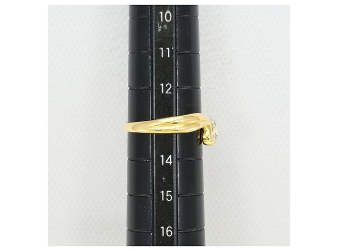 Autre Marque 18K Gelbgold-Ring mit Diamant Golden - Ansicht 7