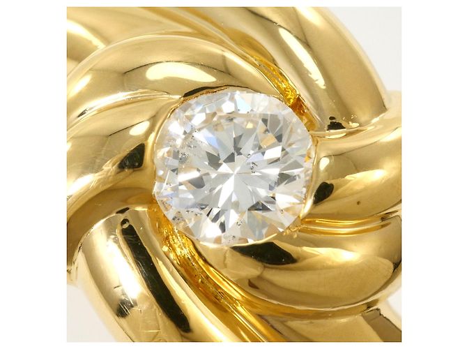 Autre Marque 18K Gelbgold-Ring mit Diamant Golden - Ansicht 2