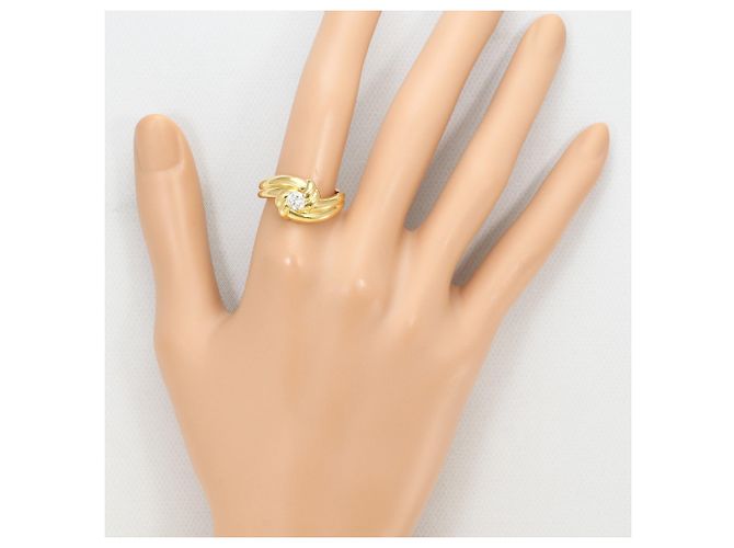 Autre Marque 18K Gelbgold-Ring mit Diamant Golden - Ansicht 7