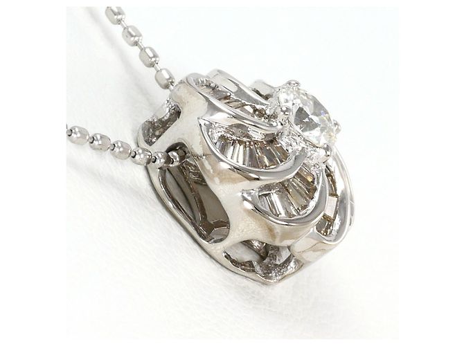 Autre Marque 18K Weißgoldkette mit braunem Diamanten Golden - Ansicht 2
