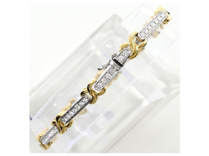 Autre Marque Elegante bracciale con charm in oro 18K con diamanti D'oro - vista 3