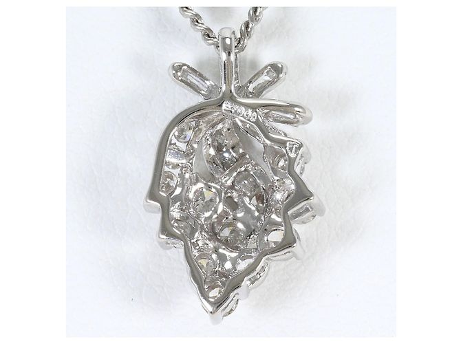 Autre Marque Platin-Halskette mit Diamant - Ansicht 3