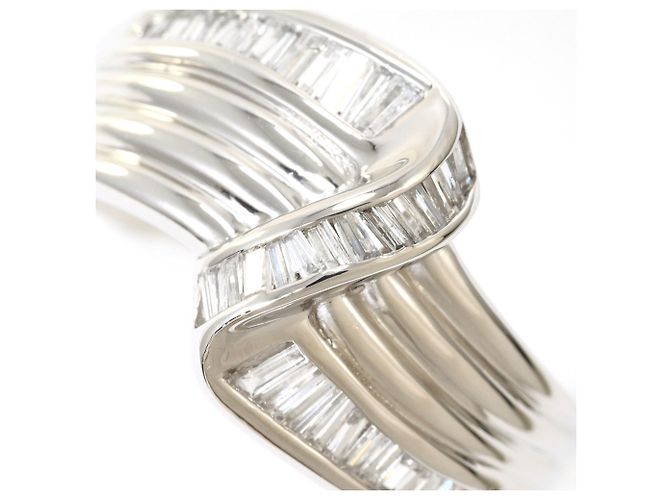 Autre Marque Anello a fascia in platino PT900 con diamante - vista 2