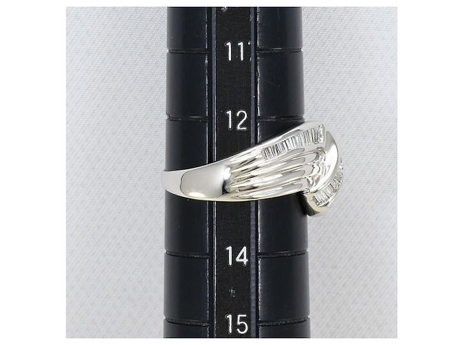 Autre Marque Anello a fascia in platino PT900 con diamante - vista 8