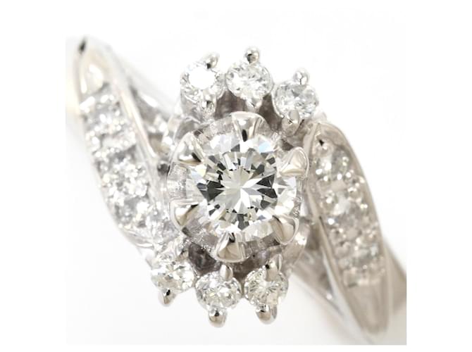 Autre Marque Platinring mit Diamanten - Ansicht 2