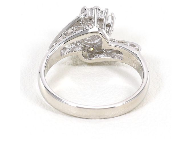 Autre Marque Platinring mit Diamanten - Ansicht 4