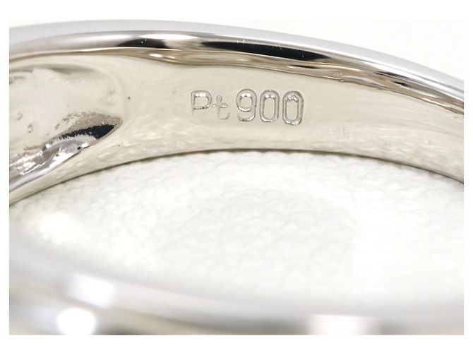 Autre Marque PT900 Platinring mit Diamant - vista 5
