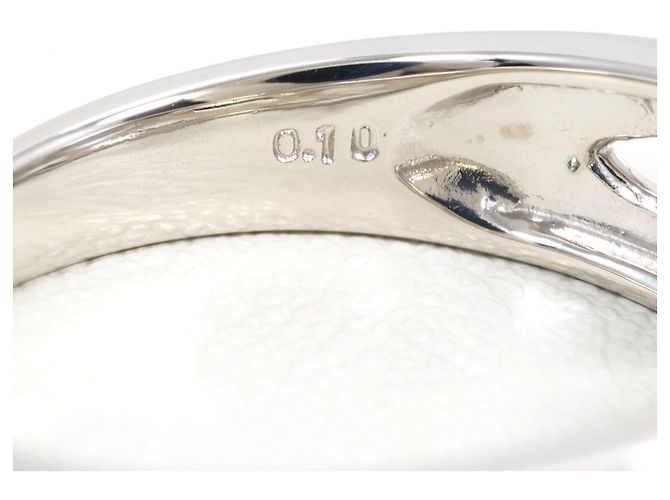 Autre Marque PT900 Platinring mit Diamant - vista 6