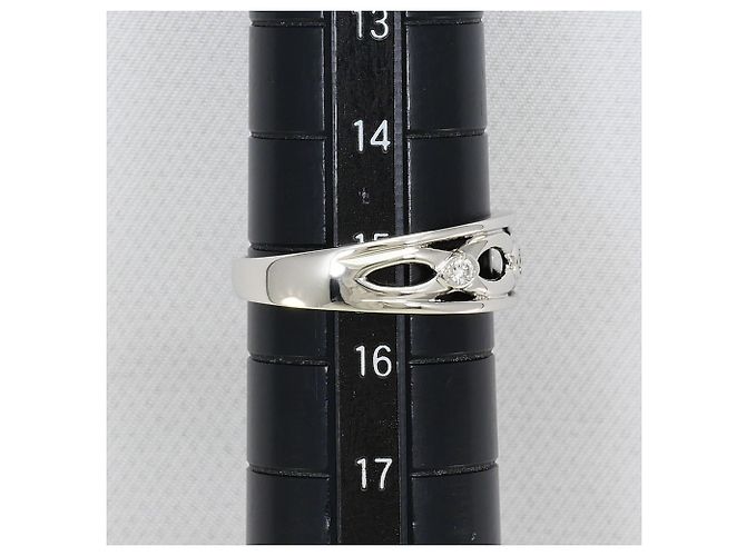 Autre Marque PT900 Platinring mit Diamant - vista 8