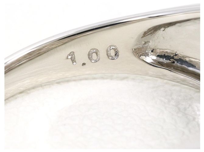 Autre Marque Bague anneau en platine 950 avec diamant - vue 6