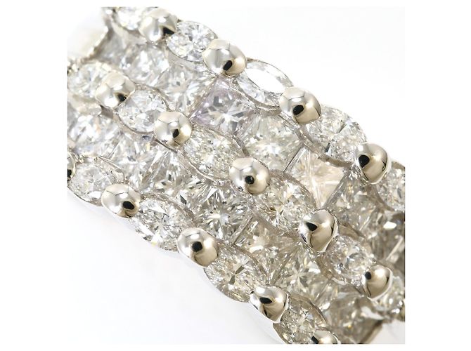 Autre Marque PT900 Platinring mit Diamant - Ansicht 2