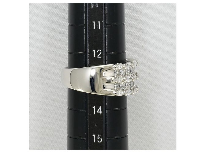 Autre Marque PT900 Platinring mit Diamant - Ansicht 8