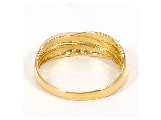 Autre Marque 18K Gelbgold-Ring mit Diamant Golden - Ansicht 4
