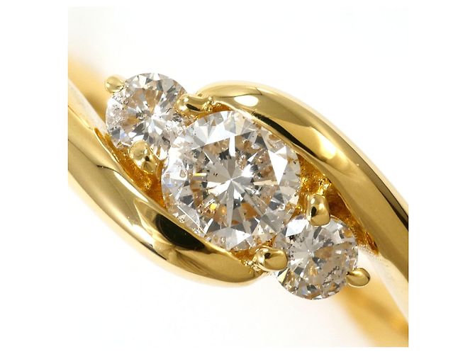 Autre Marque 18K Gelbgold-Ring mit Diamant Golden - Ansicht 2