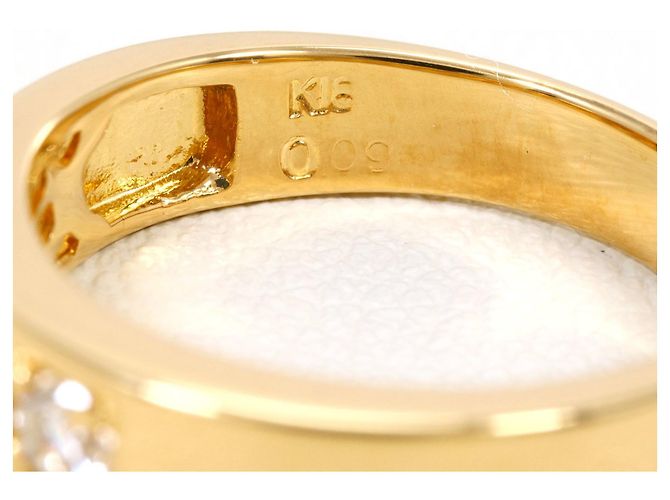 Autre Marque 18K Gelbgold-Ring mit Diamant Golden - Ansicht 5