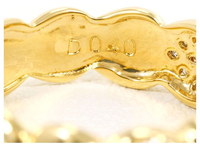 Autre Marque 18K Gelbgold-Ring mit Diamant Golden - Ansicht 7