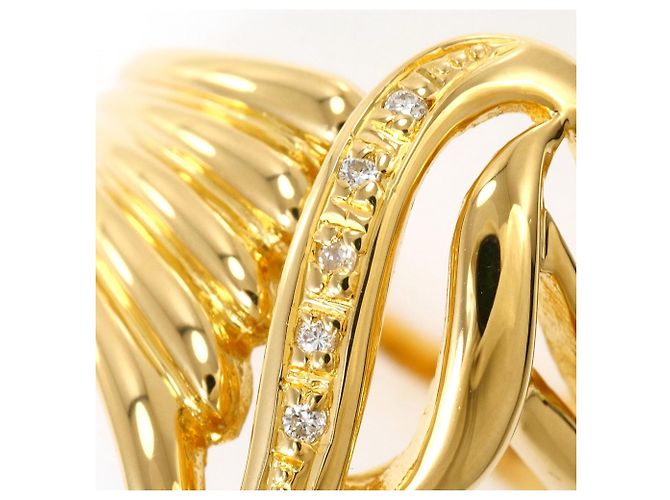 Autre Marque 18K Gelbgold-Ring mit Diamant Golden - Ansicht 2