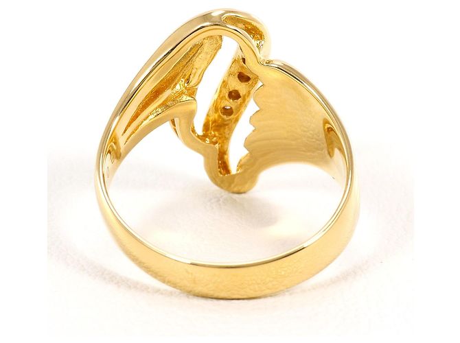 Autre Marque 18K Gelbgold-Ring mit Diamant Golden - Ansicht 4