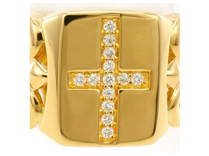Autre Marque 18K Gelbgold-Ring mit Diamanten Golden - Ansicht 2