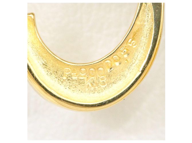 Autre Marque 18K Gelbgold- und Platinhalskette mit Diamant Golden - Ansicht 4