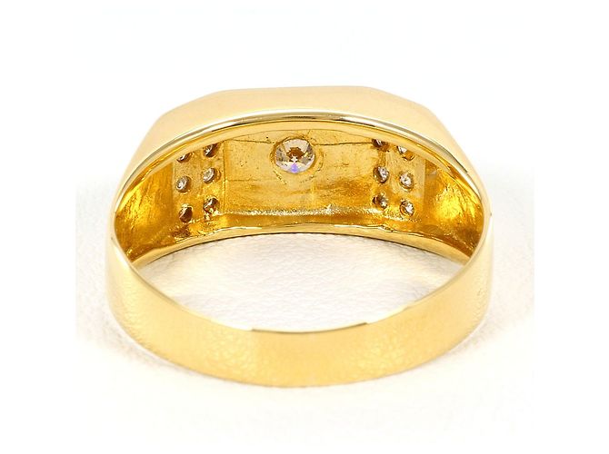 Autre Marque 18K Gelbgold-Ring mit Diamant Golden - Ansicht 4