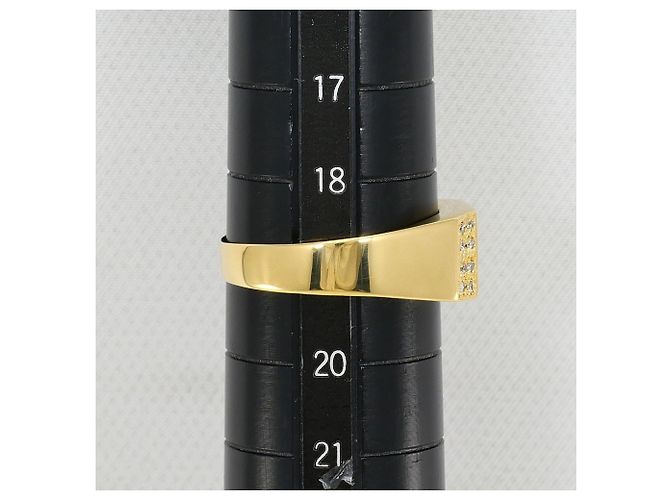 Autre Marque 18K Gelbgold-Ring mit Diamant Golden - Ansicht 8