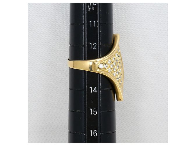 Autre Marque 18K Gelbgold-Ring mit Diamant Golden - Ansicht 8