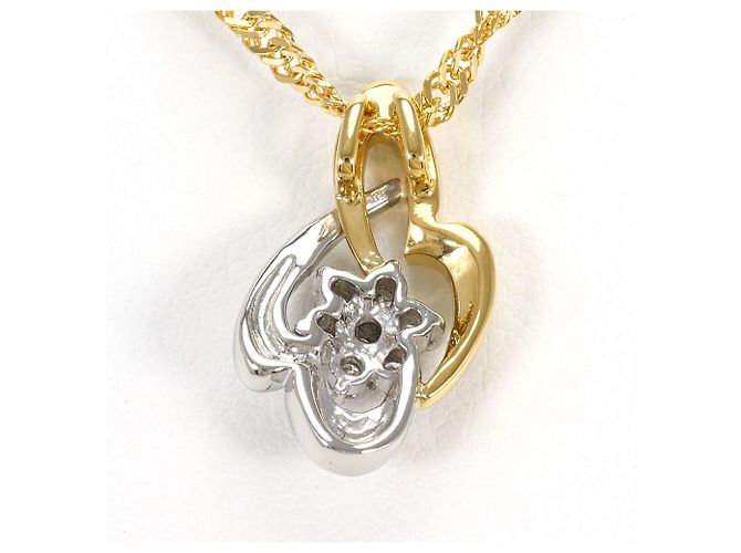 Autre Marque Collana in oro giallo 18K e platino con diamante D'oro - vista 3