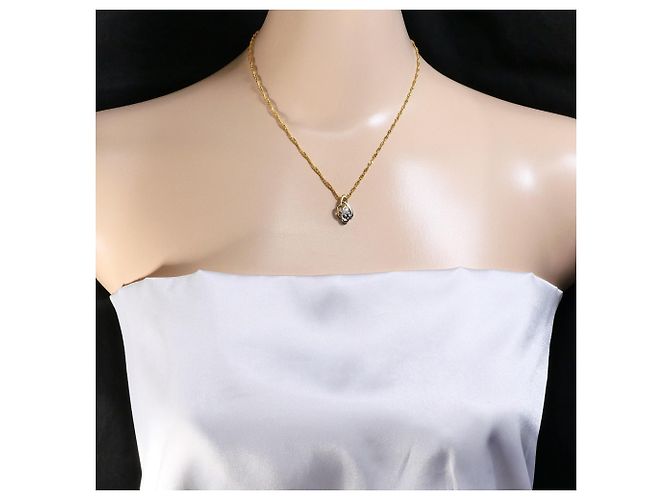 Autre Marque Collana in oro giallo 18K e platino con diamante D'oro - vista 6