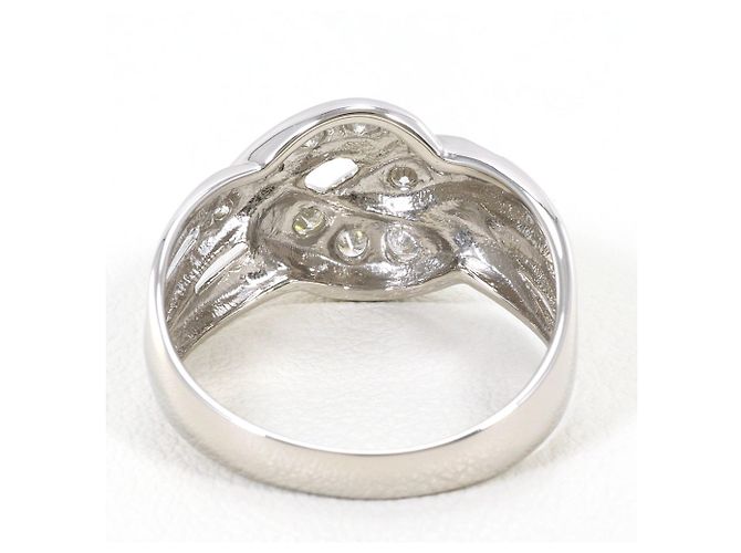 Autre Marque PT900 Platinring mit Diamant - Ansicht 4