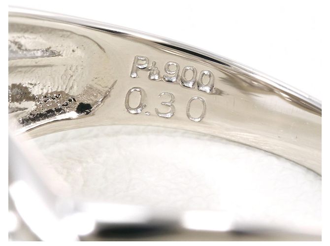 Autre Marque PT900 Platinring mit Diamant - Ansicht 5
