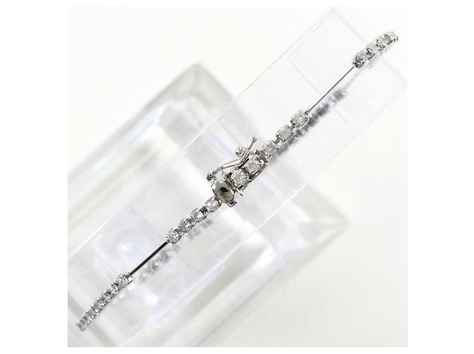 Autre Marque Bracciale con charm in platino PT850 con diamante - vista 3