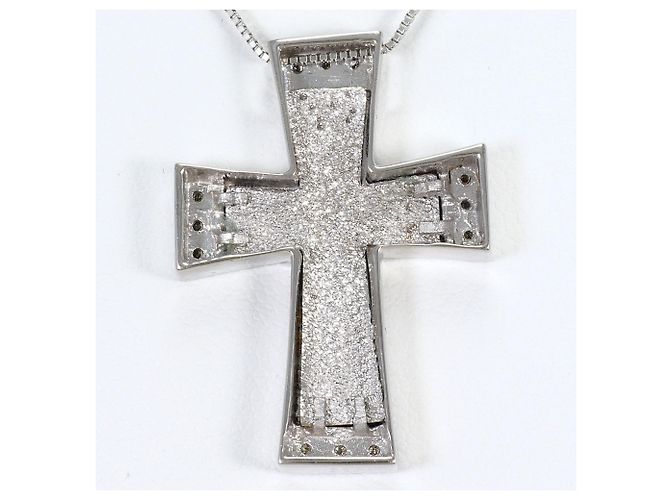 Autre Marque Elegante collana in oro bianco 18K con diamante D'oro - vista 3