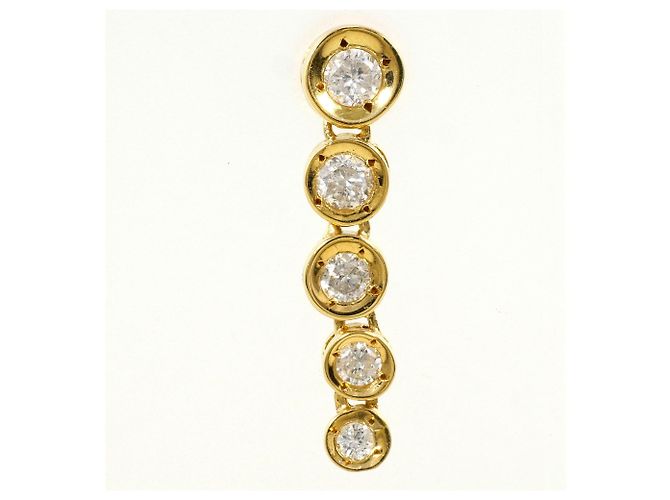 Autre Marque Orecchini a lobo in oro giallo 18K e diamanti D'oro - vista 3