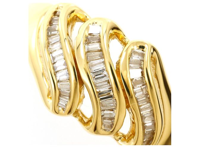 Autre Marque 18K Gelbgold-Ring mit Diamant Golden - Ansicht 2