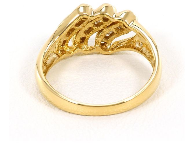 Autre Marque 18K Gelbgold-Ring mit Diamant Golden - Ansicht 4